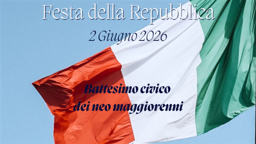 Per gli 80'anni della Repubblica, torna il battesimo civico dei neo diciottenni.