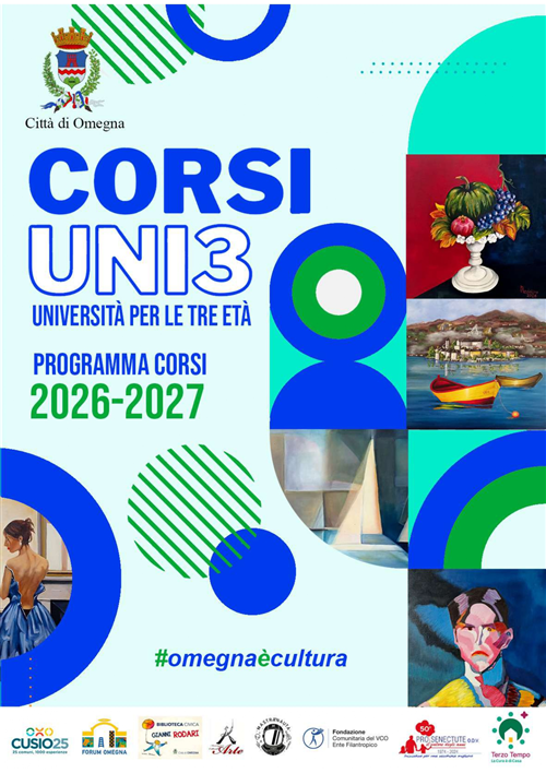 Presentati i Corsi UNI3 per l'anno 2026/2027.