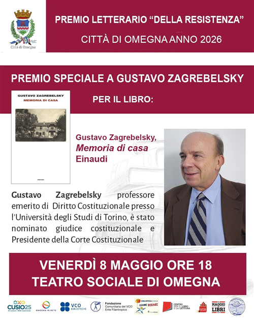 Premio letterario "della Resistenza" Città di Omegna 2026.